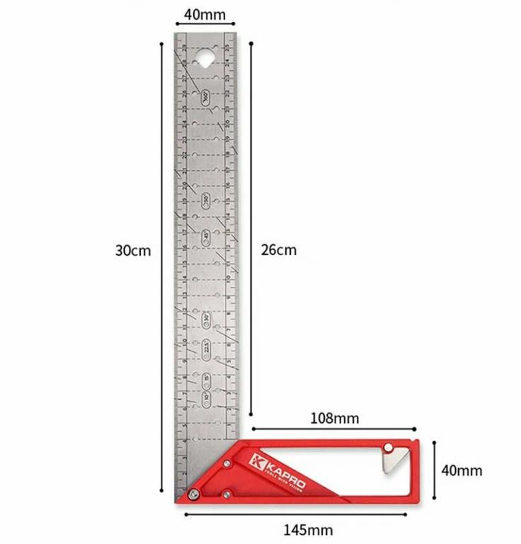 Разметочный угольник Kapro 30см