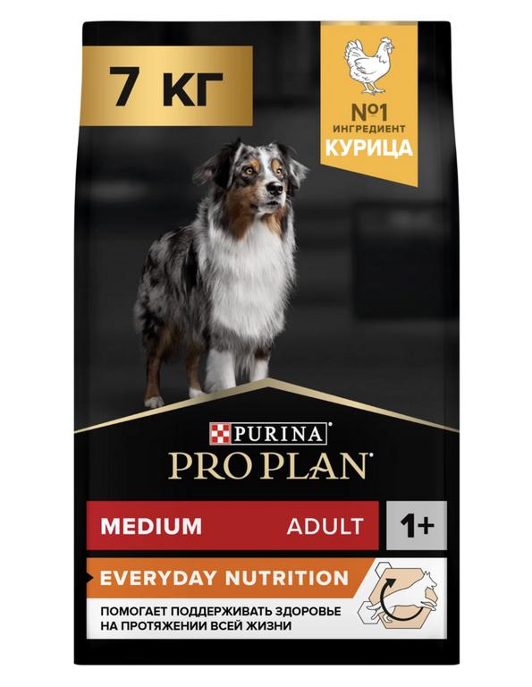 Сухой корм PRO PLAN® EVERYDAY NUTRITION для взрослых собак средних пород с курицей, 7 кг