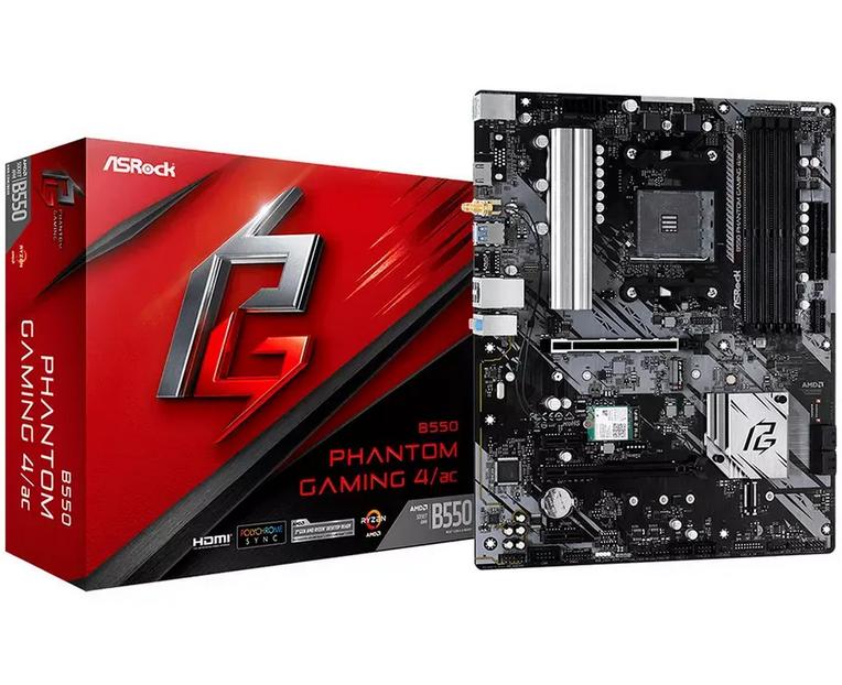 Материнская плата Asrock B550 PHANTOM GAMING 4 (c ВБ кошельком)