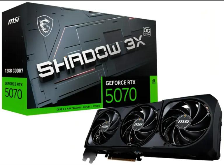Видеокарта MSI GeForce RTX 5070 12G SHADOW 3XOC (с WB кошельком)