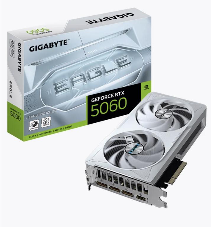 Видеокарта Gigabyte RTX 5060 Eagle OC Ice 8 Гб