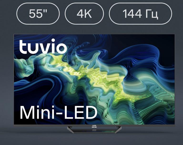 55” Телевизор Tuvio TM55UFBCV 4К ULTRA HD MiniLED Frameless на платформе Google TV