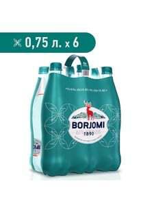 [Иркутск] Вода минеральная Borjomi газированная лечебно-столовая 750 мл х 6 шт