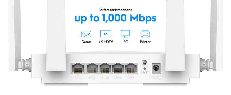 Роутер Cudy WR3000E WiFi 6, 4x1 гбит LAN, 1 гбит WAN