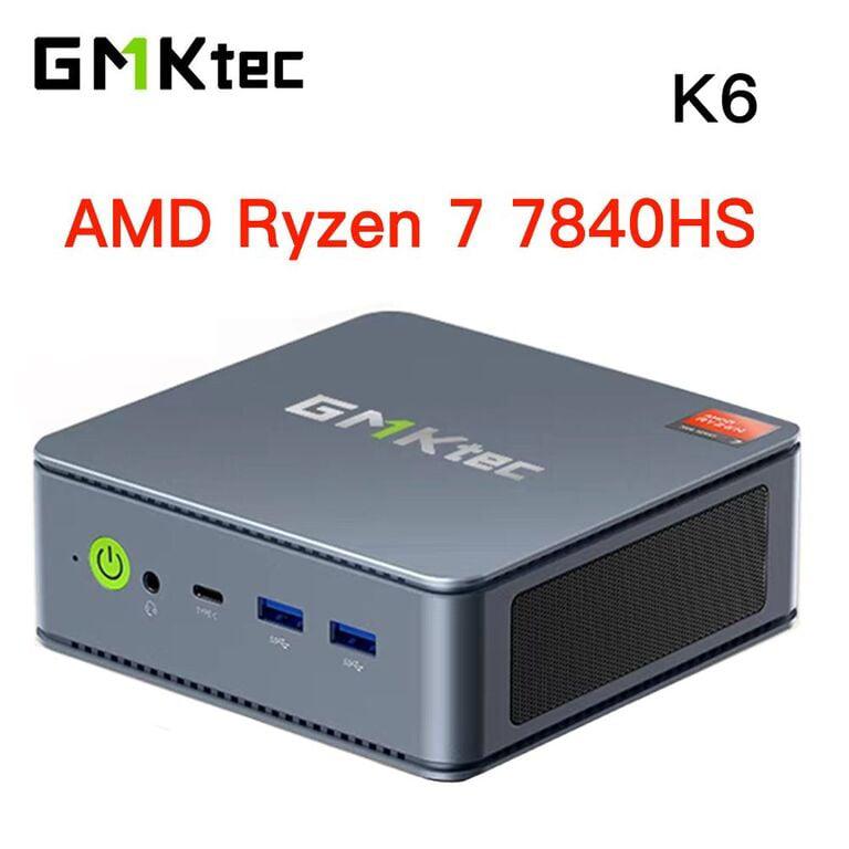 Мини-ПК GMKtec K6 (R7 7840HS, Radeon 780m, без RAM, без SSD) из-за рубежа, с картой Ozon