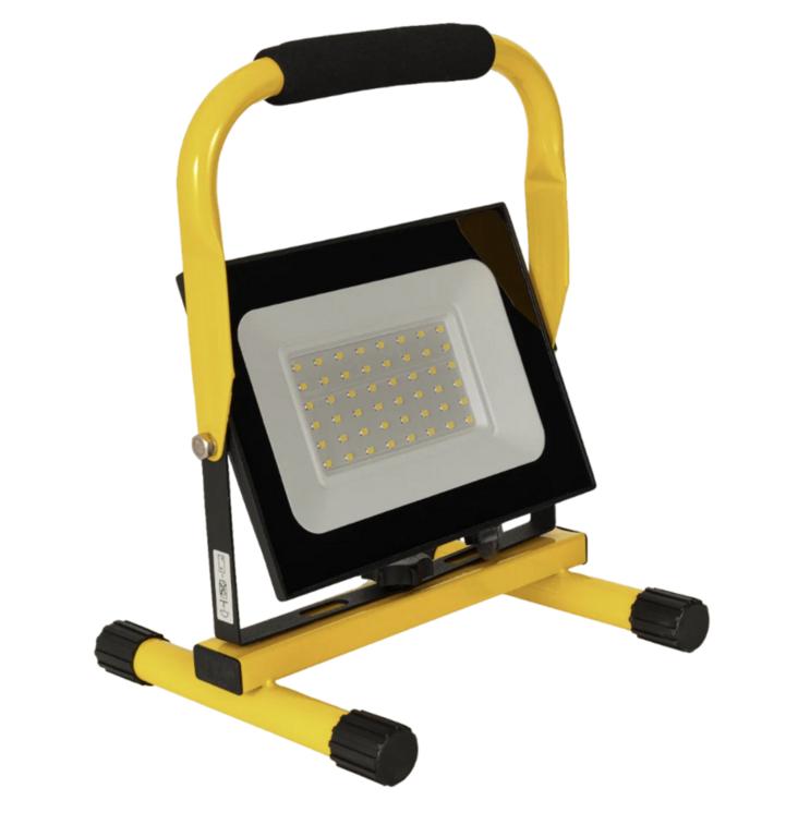 Прожектор светодиодный переносной IEK СДО 06-50П, 50Вт, 4000лм, IP65, 6500К